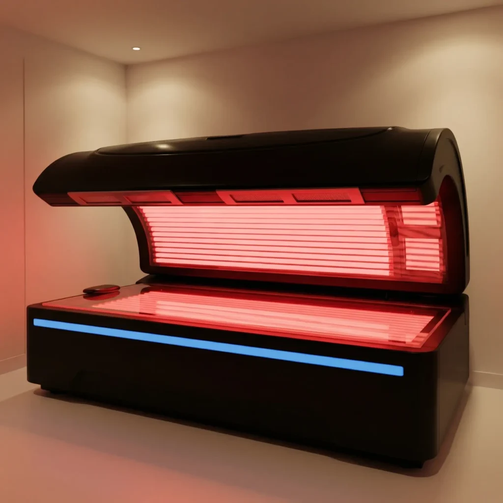 Red light therapy bed at Doctor Slim Med Spa in Lewisville TX