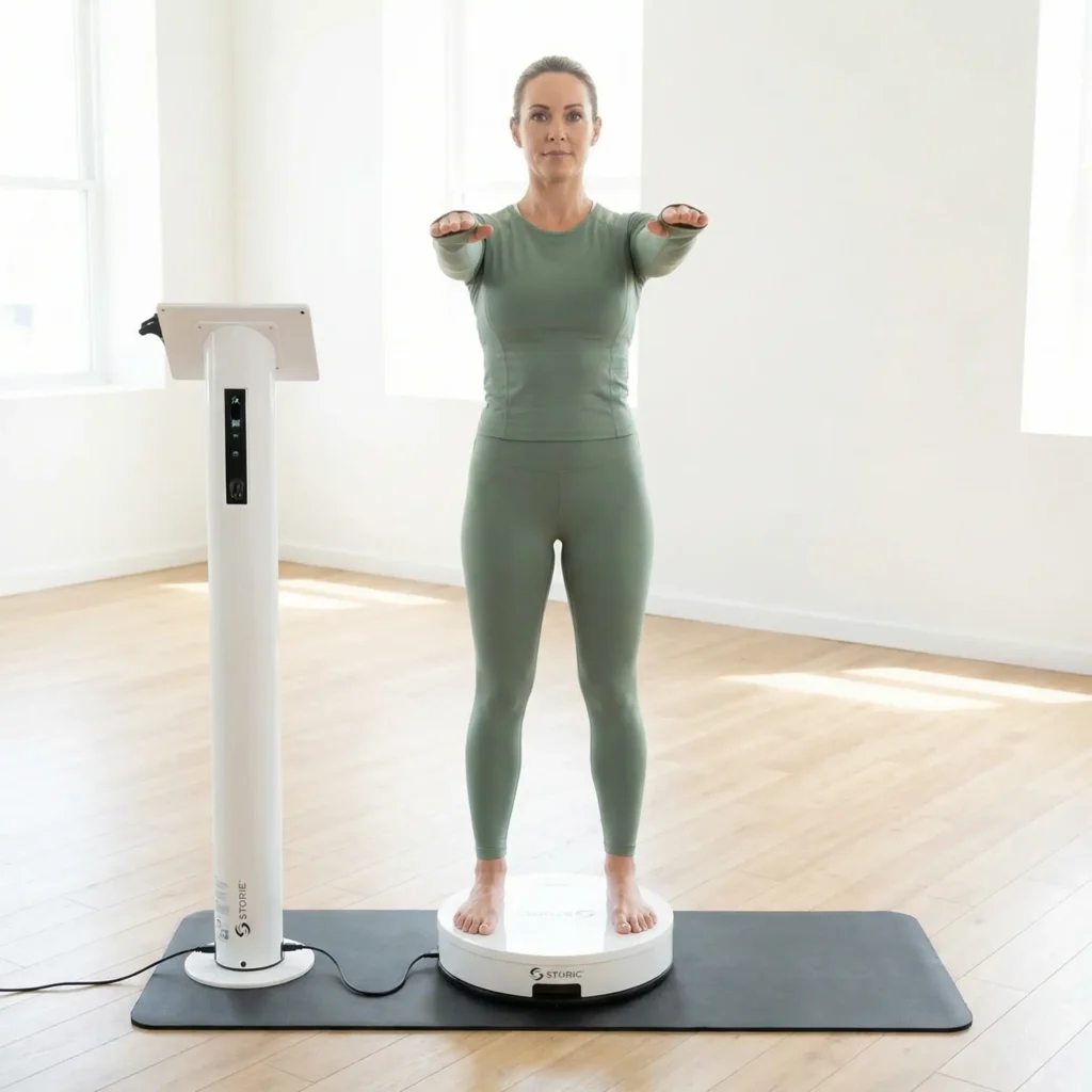 Woman using 360 body scan machine for medical weight loss at Doctor Slim Med Spa in Lewisville TX